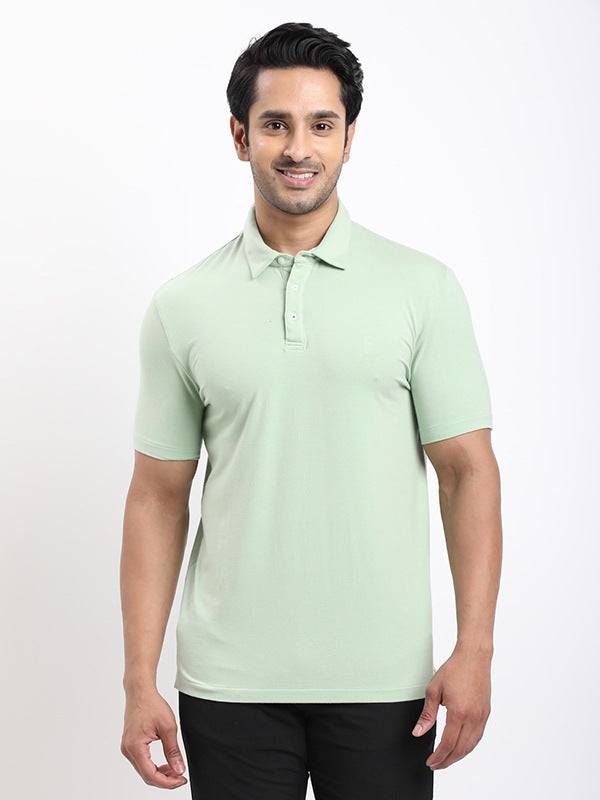 Men Solid Polo T-Shirt