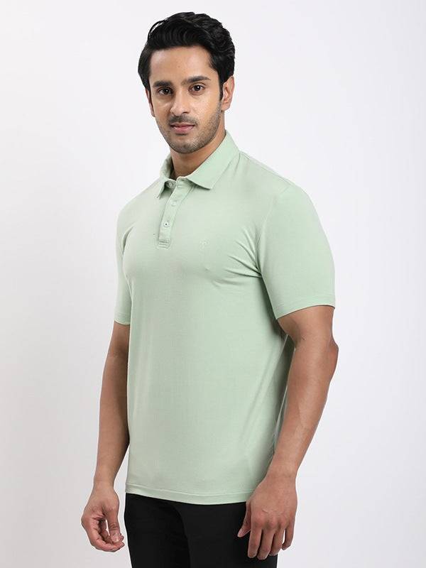 Men Solid Polo T-Shirt