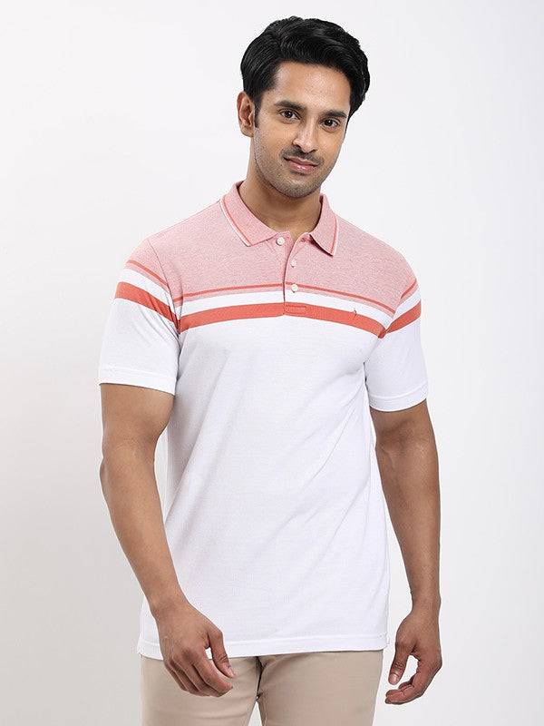 Men Striped Polo T-shirt
