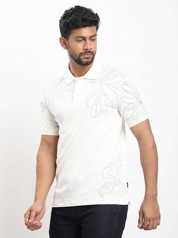 Men Printed Polo T-shirt