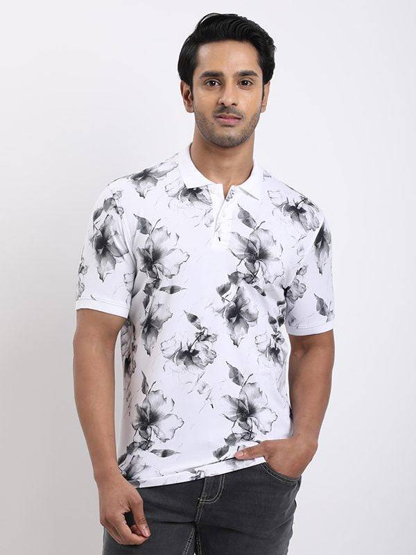 Men Printed Polo T-Shirt