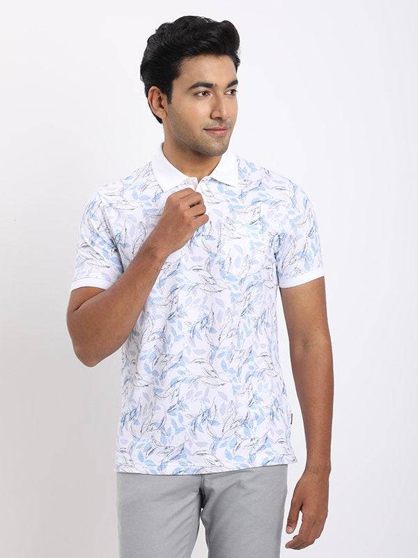 Men Printed Polo T-Shirt