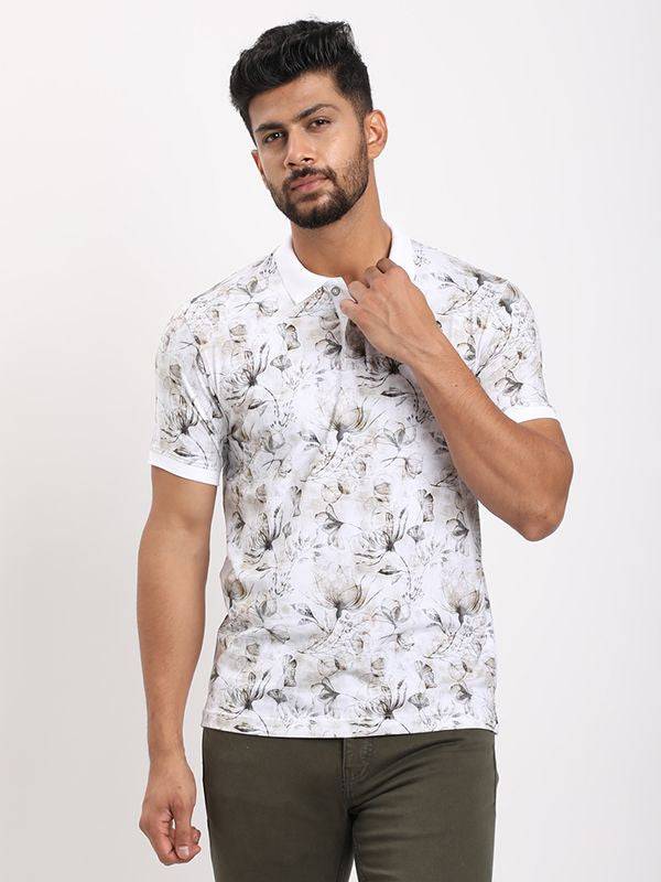 Men Printed Polo T-Shirt