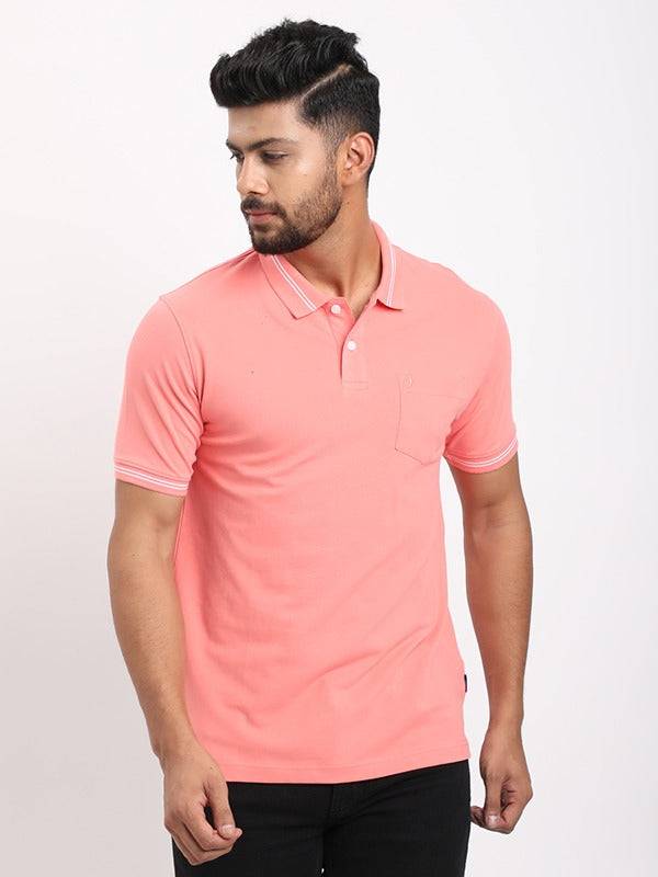 Men Solid Polo T-Shirt