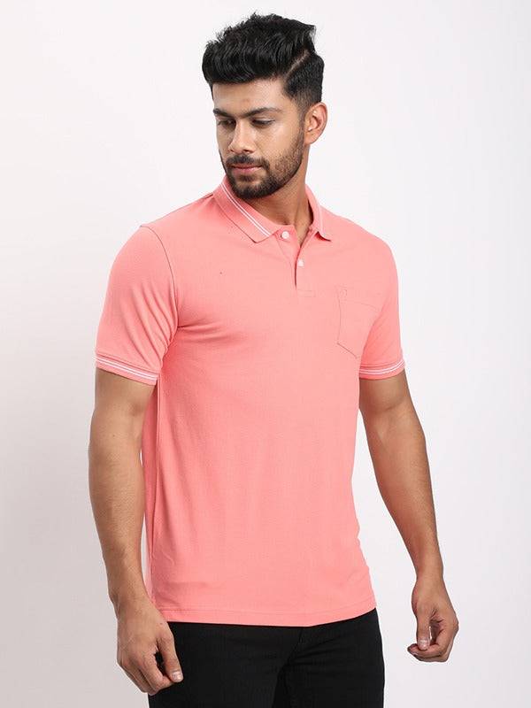 Men Solid Polo T-Shirt