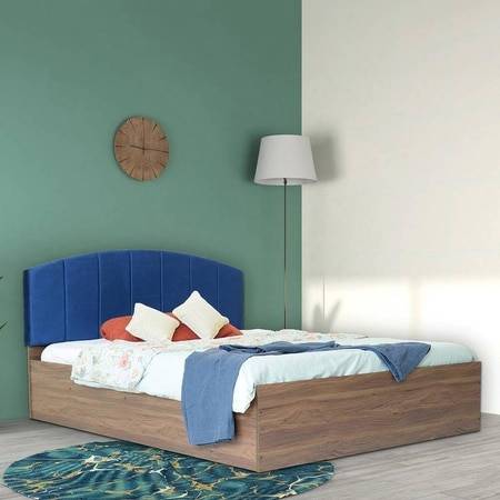 Satya Bed With Premium Leatherette Fabric And Box Storage Queen Bed