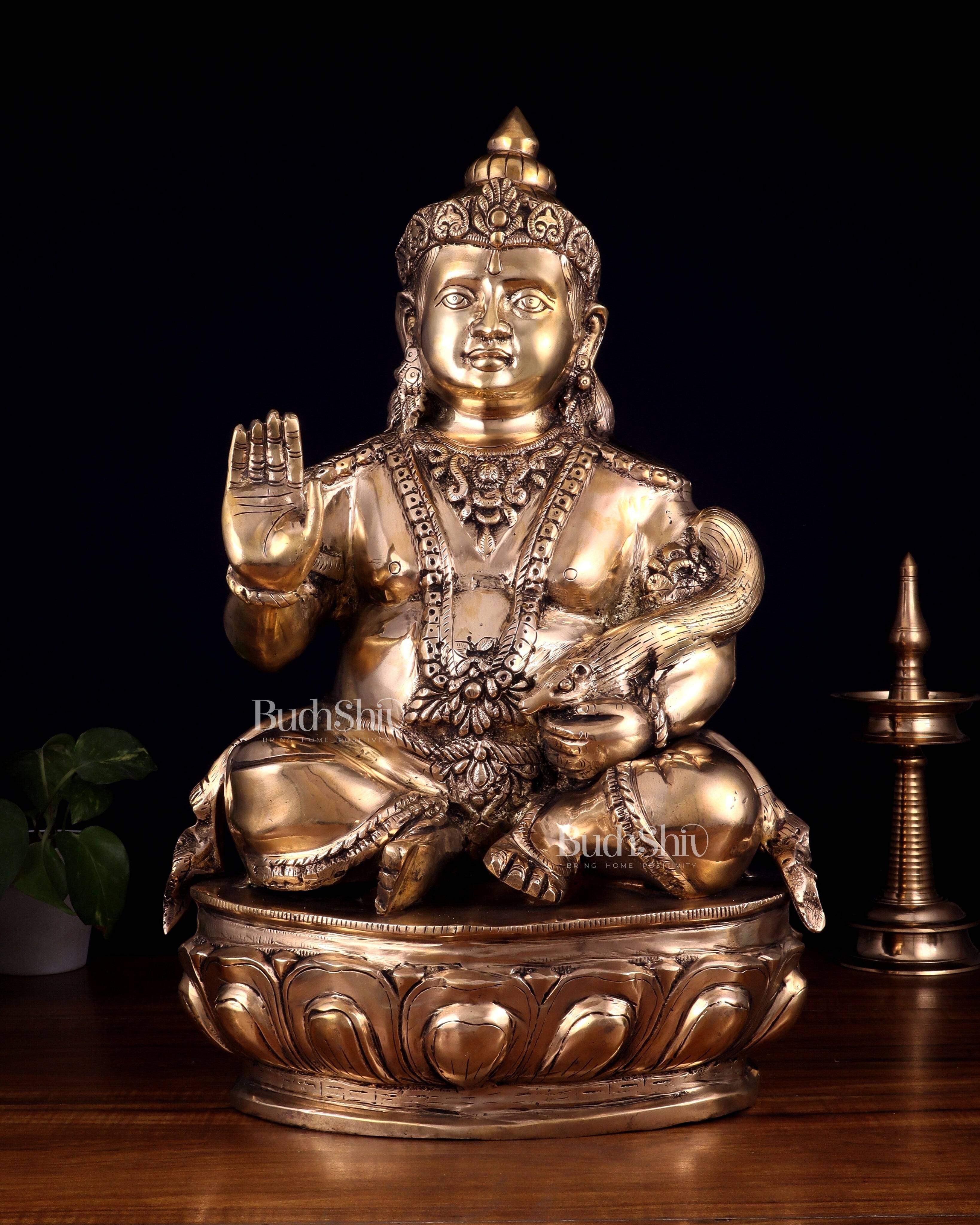 Buy Pure Brass Large Kubera Statue – 22.5 Inch | God of Wealth in ...