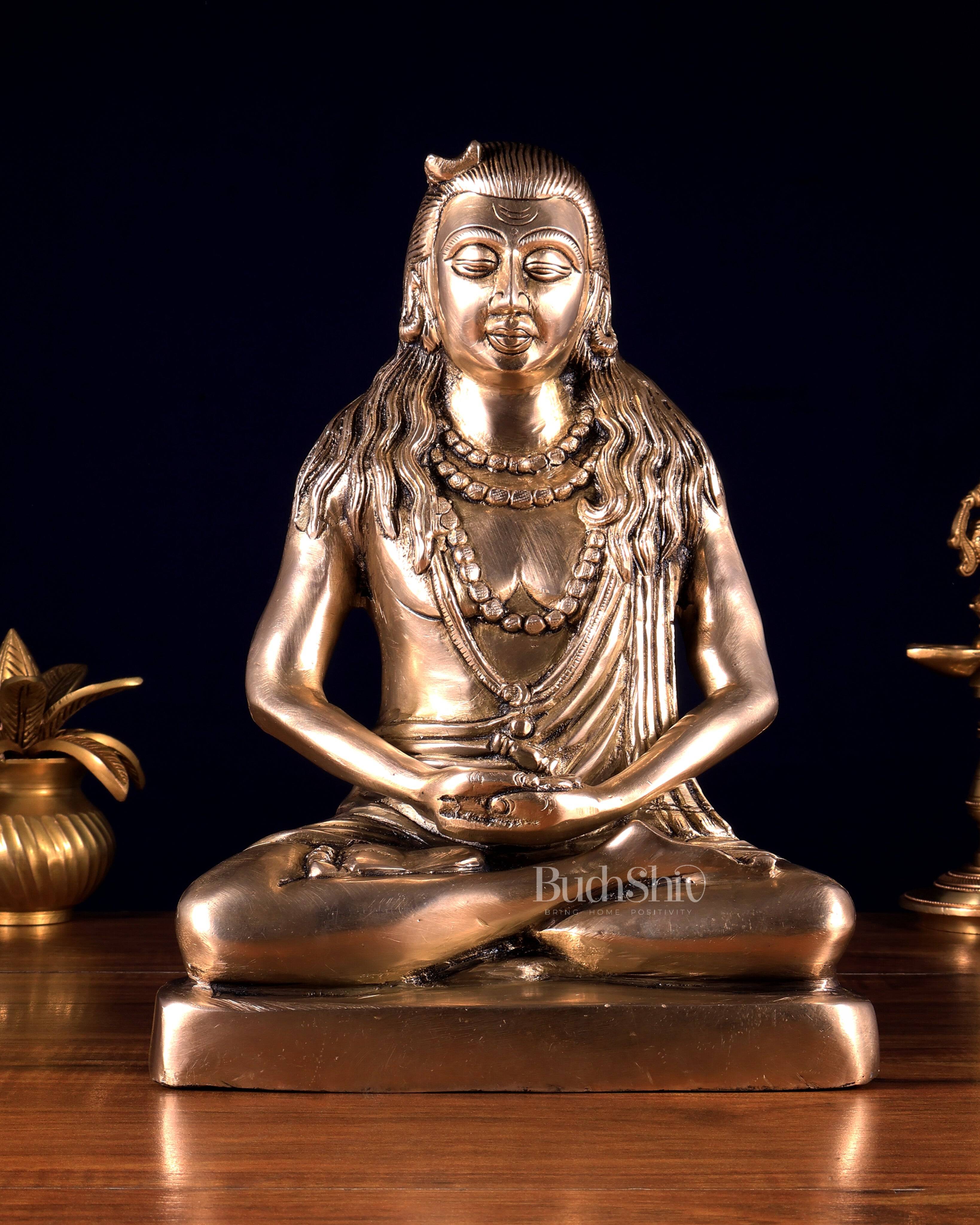 Pure Brass Gorakhnath Yogi Guru Statue – Divine Meditation Idol