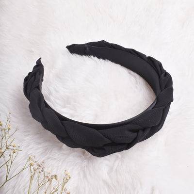 Lassie Braided Bold Black Hairband