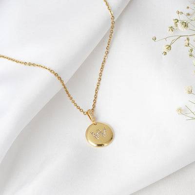 Silken Alphabet W Necklace
