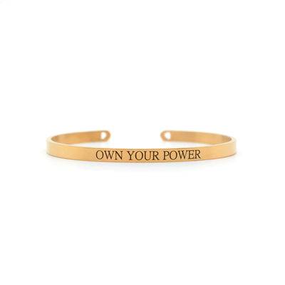 Own Your Power Rose Gold Mantra Band