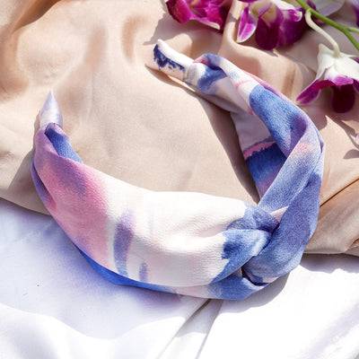 Pastel Pop Pink Blue Knot Headband