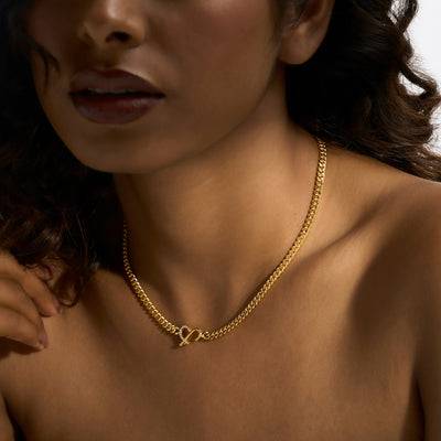 Aureia Monogram Gold Necklace