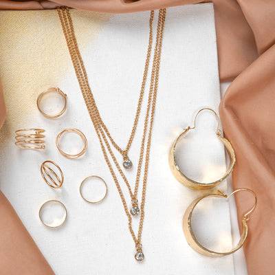 Gold Fire Jewelry Set