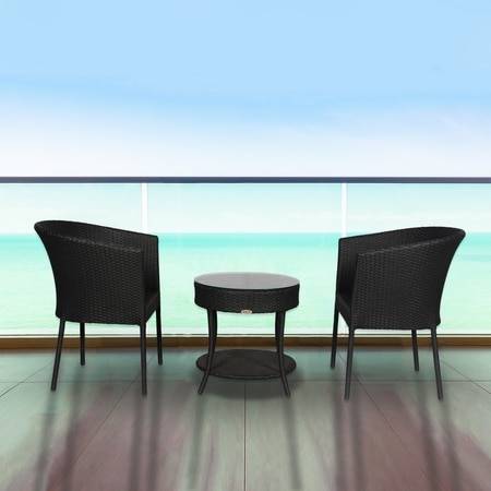 Lismore  Wicker Chair In Black Finish