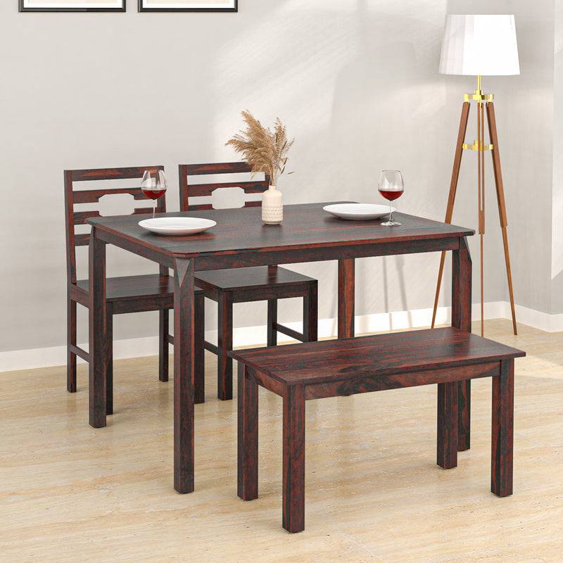 Casper 4 Seater Dining Set with Bench (Country Light)