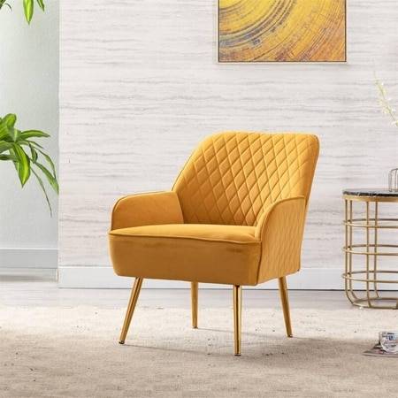 Ellie Accent Chair in Yellow Colour