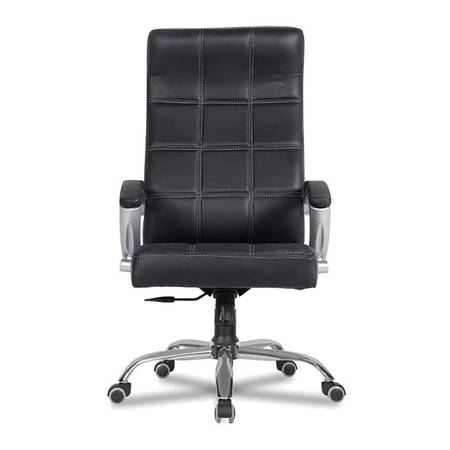 Corr Leatherette Swivel Study Chair in Black Colour
