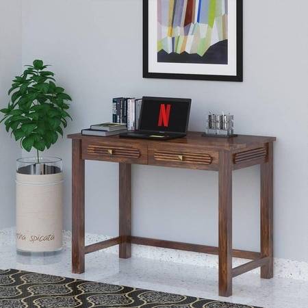 Woodwhiz Sheesham Wood Study Table in Brown Finish