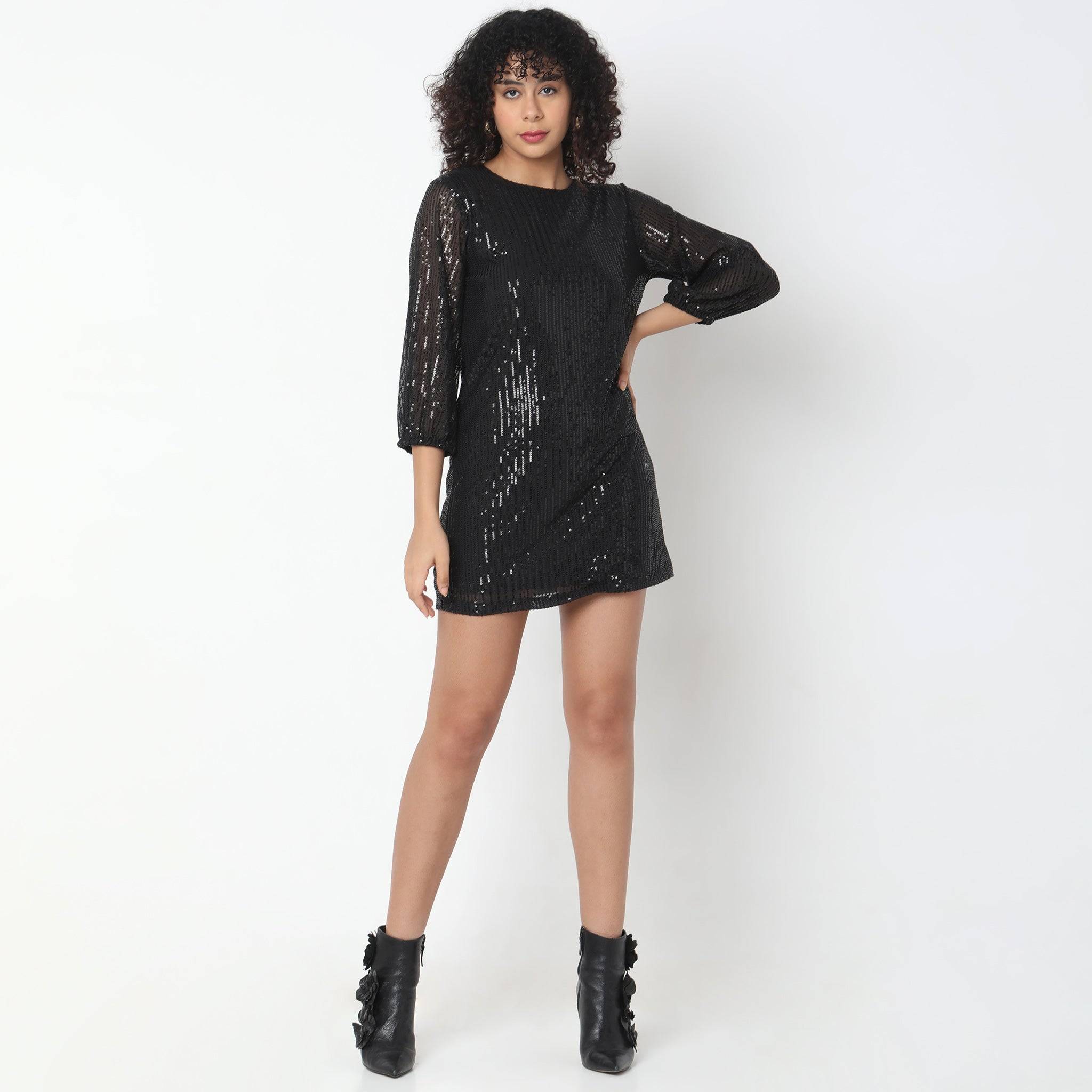 Regular Fit Embellished Dress