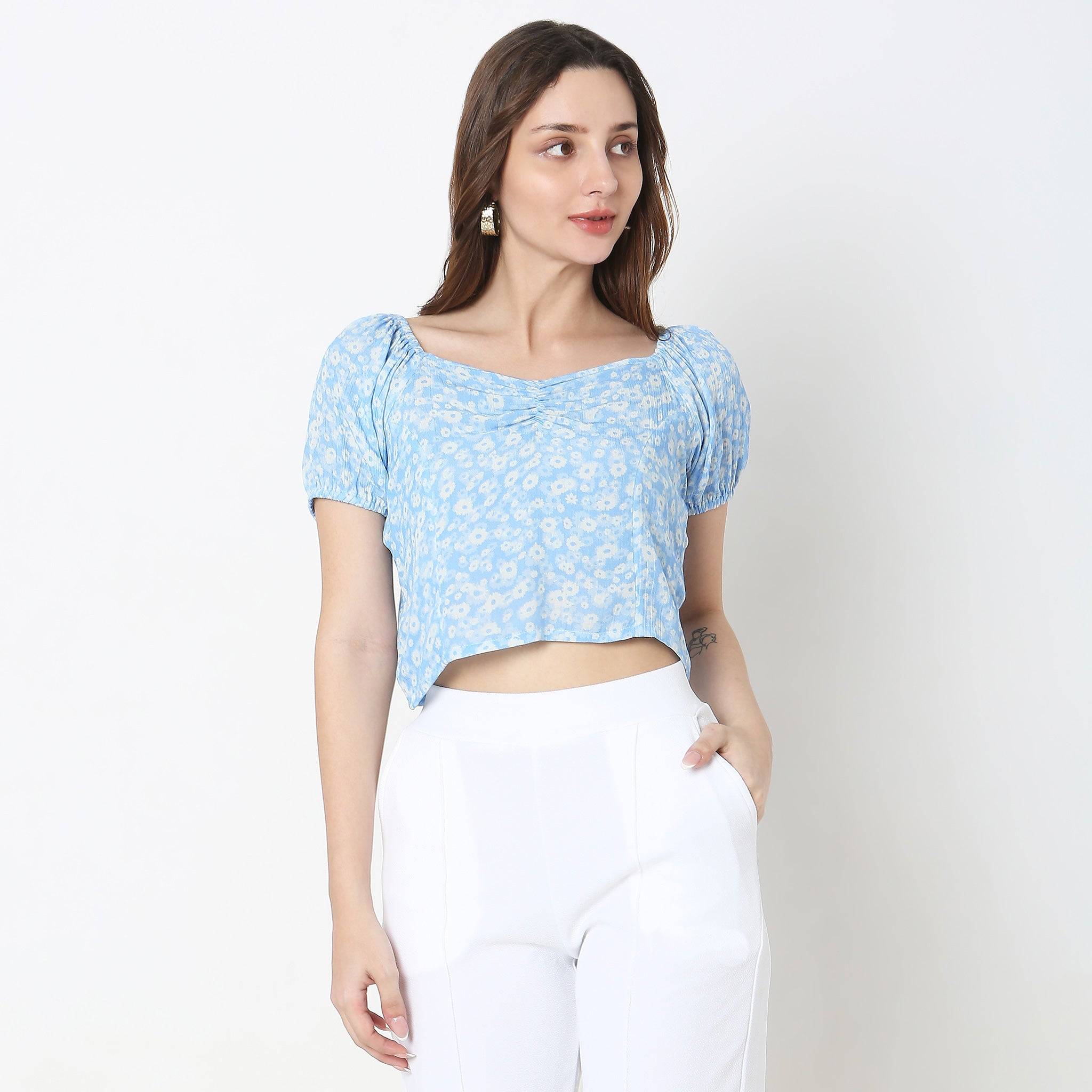 Slim Fit Floral Top
