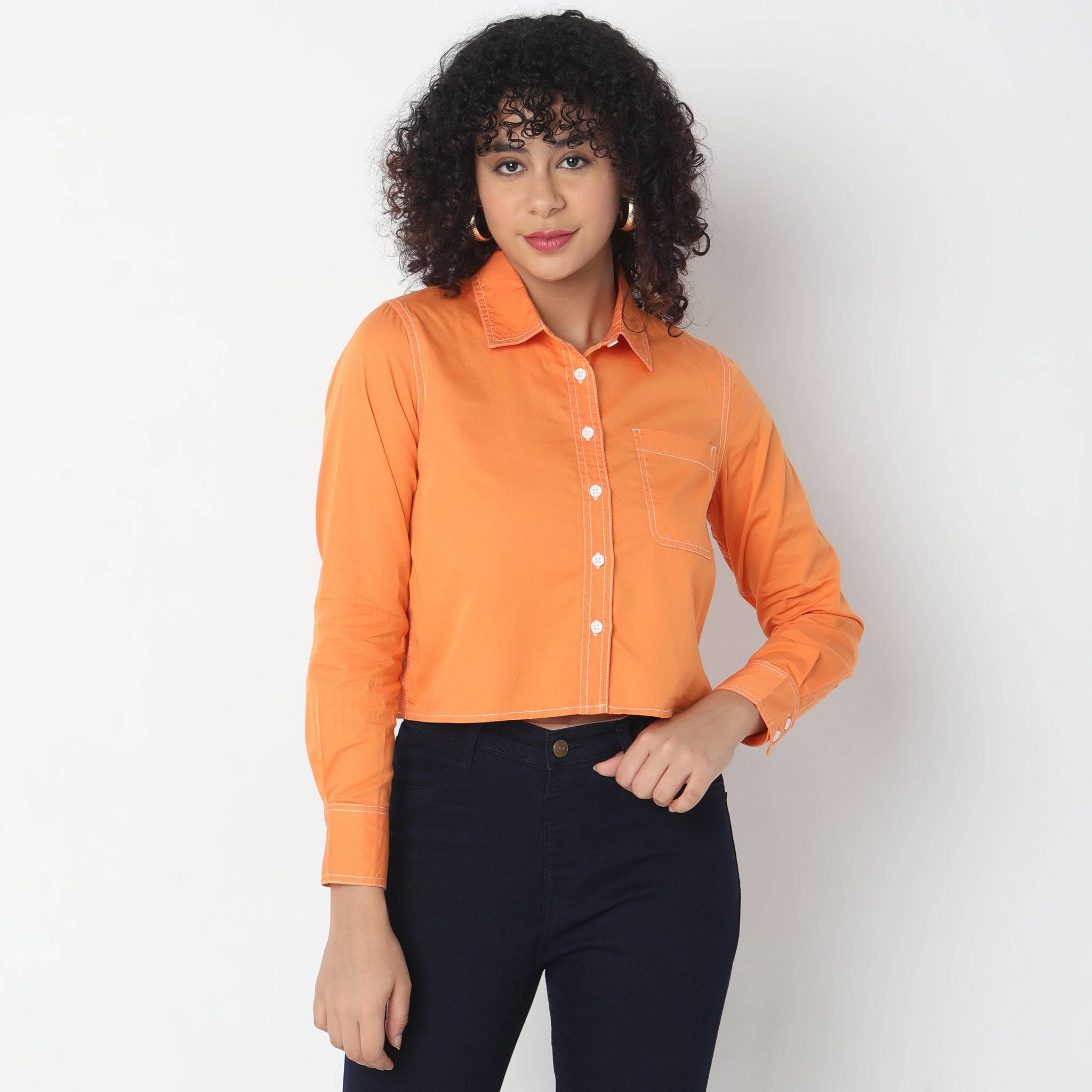 Regular Fit Solid Shirts