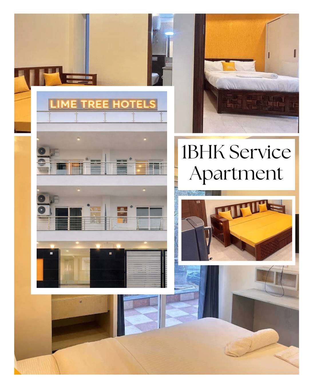 Lime Tree 1BHK Service Apartment – Near Medanta, Gurgaon