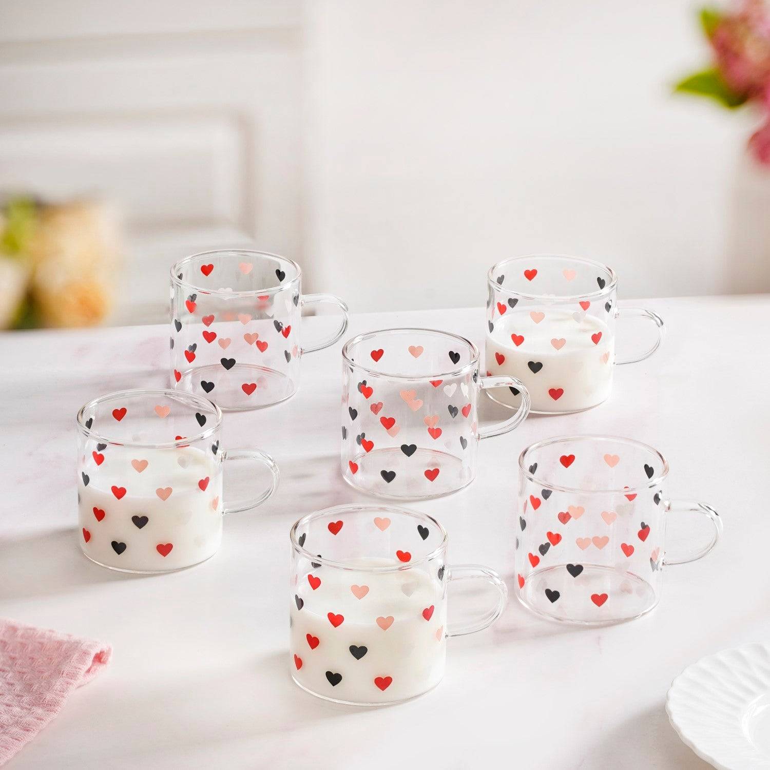 Little Hearts Cup Set Of 6 120ml buy only at ₹725