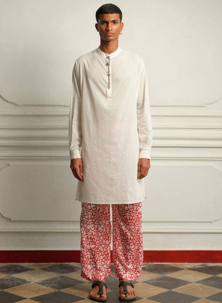 Silk Printed Trousers