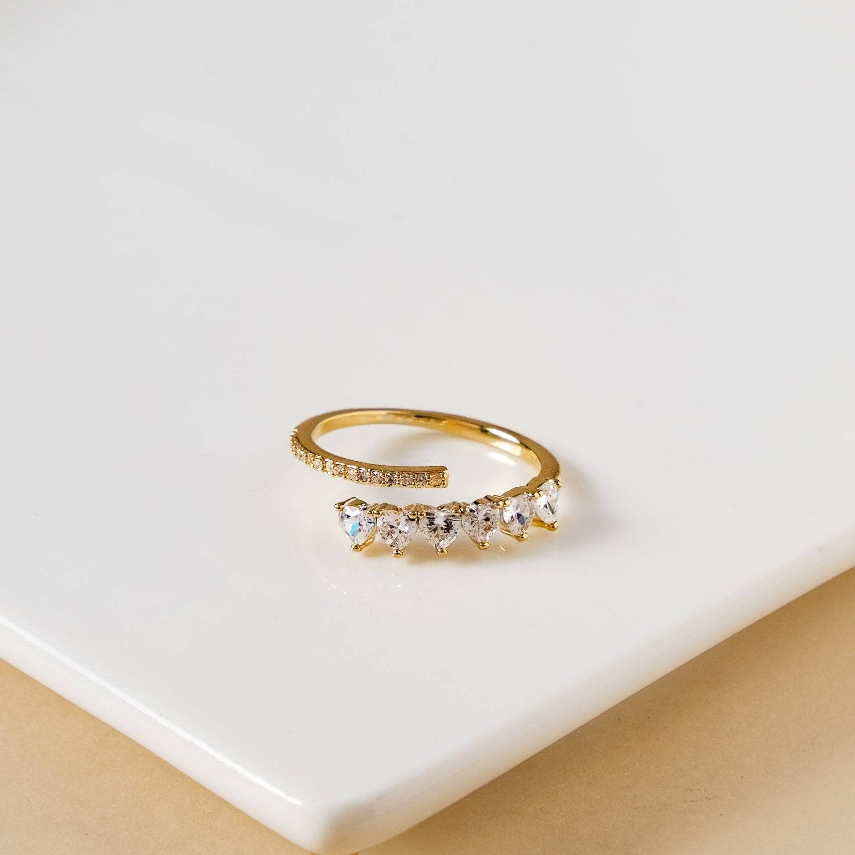 Lovestruck Bypass Gold Ring