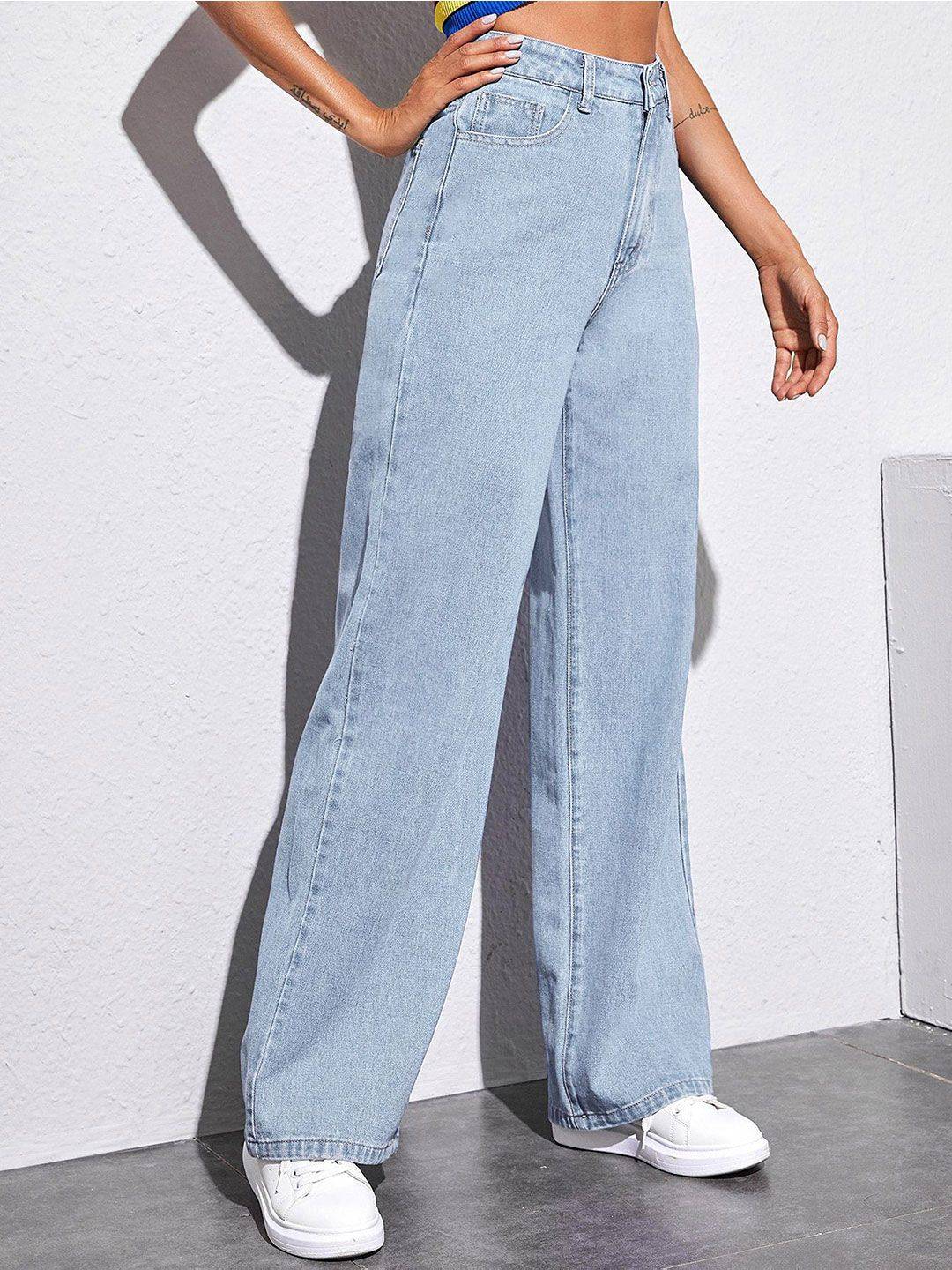Kotty Women Wide Leg High-Rise Light Fade Stretchable Jeans