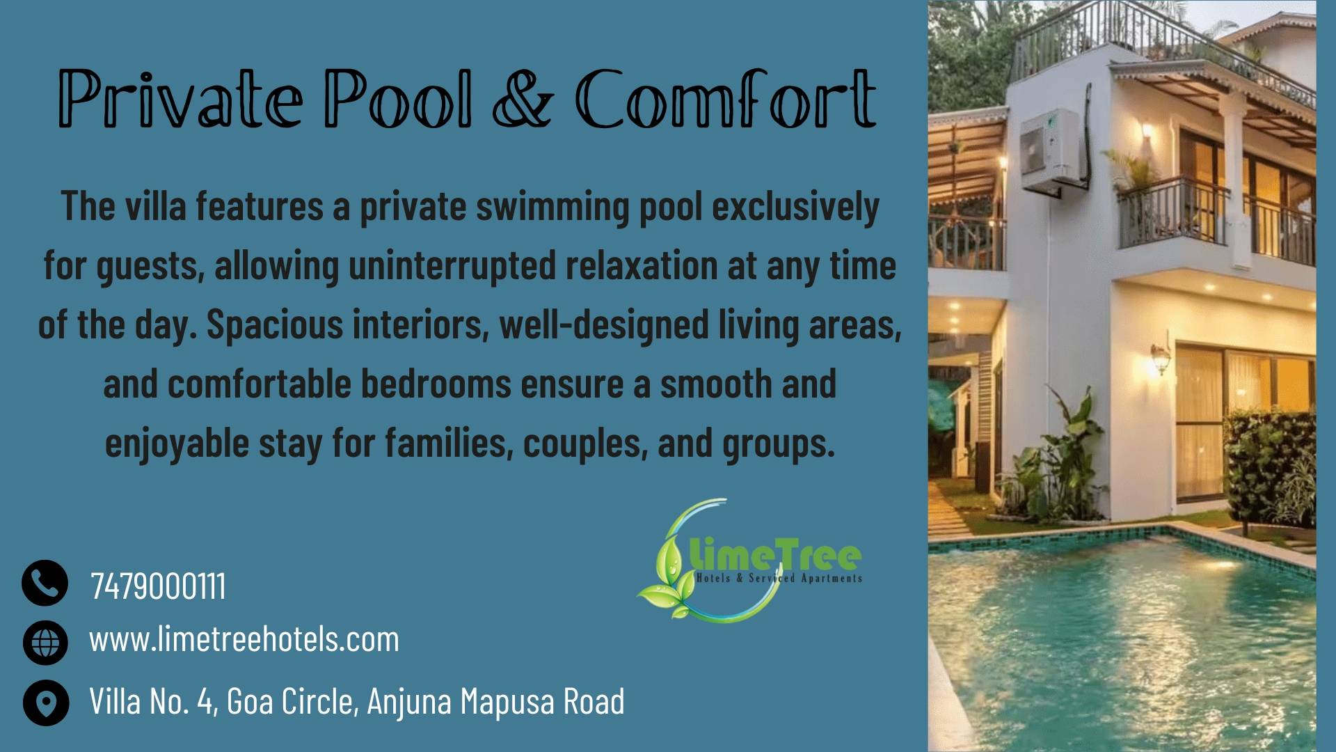 Secluded Pool Villa for a Relaxing North Goa Getaway