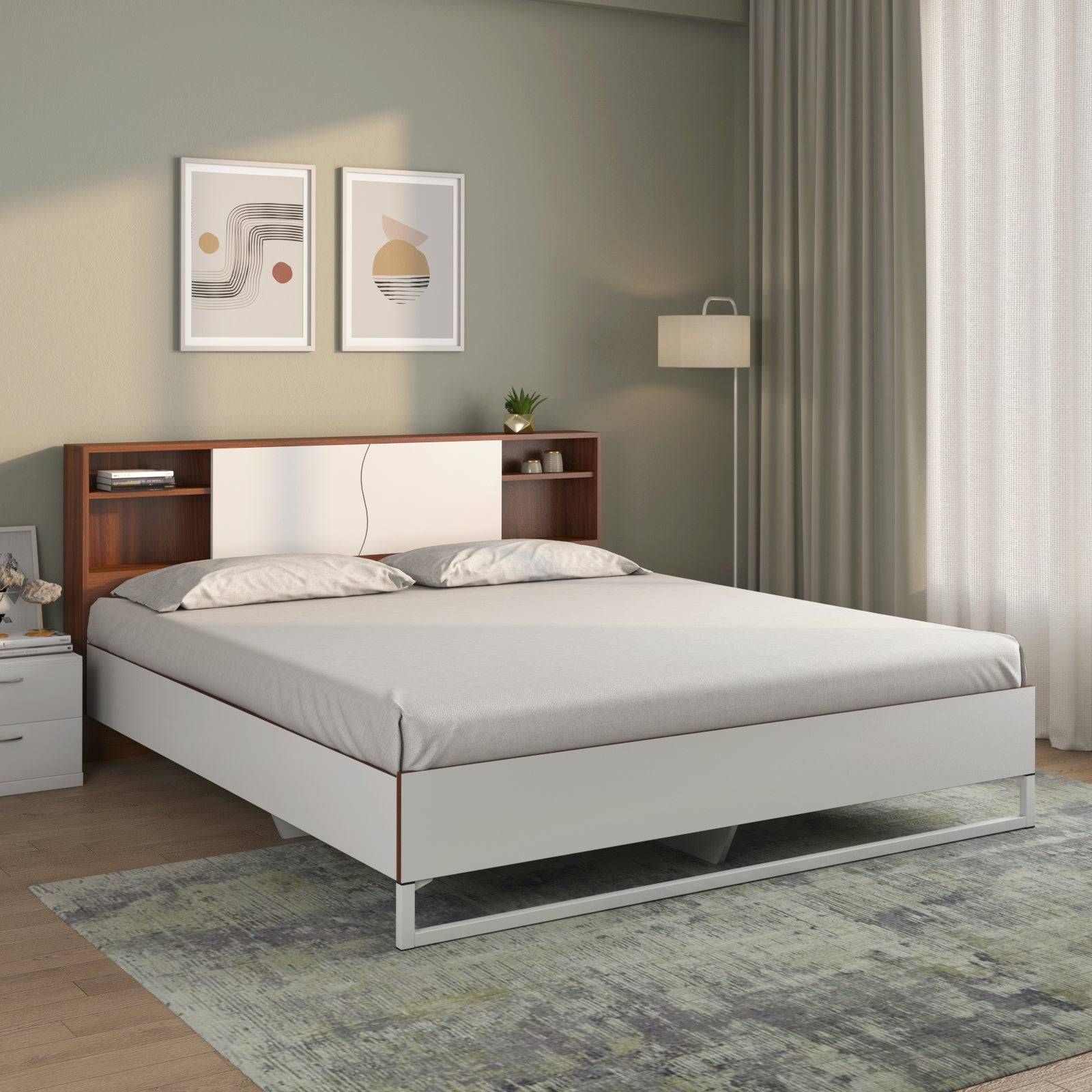 Malcom Meta Bed (White)