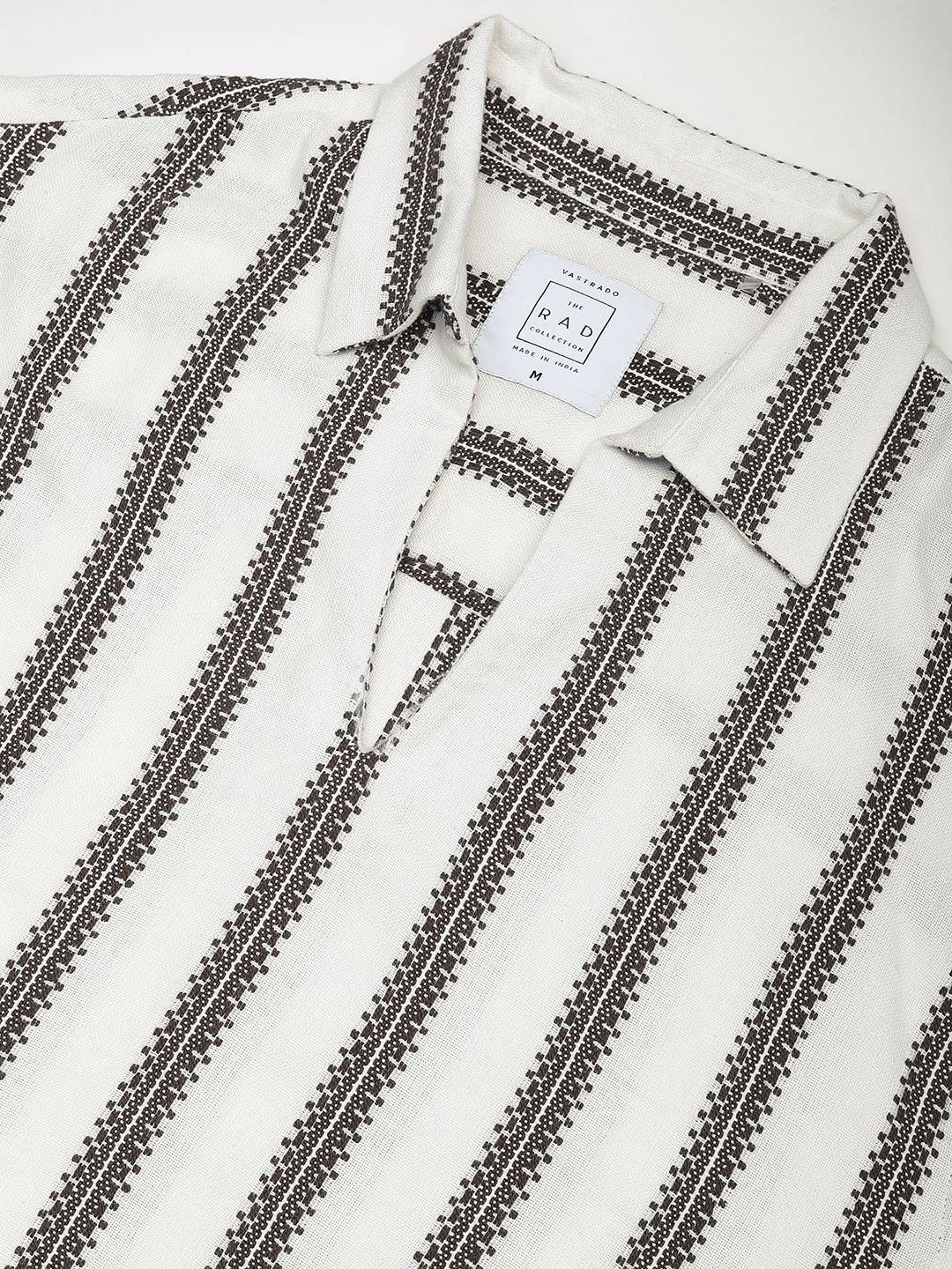 Premium Cotton White & Olive Embroidered Oversized Polo Shirt Buy only at ₹999