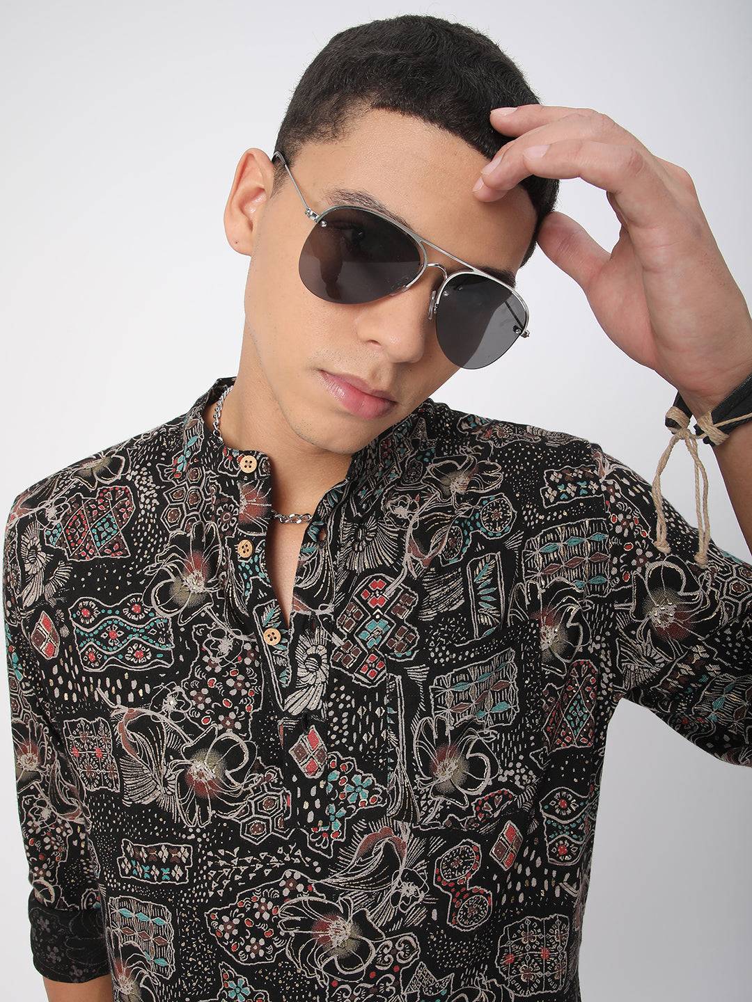 Picturesque Multicolour Foil Printed Kurta Buy only at ₹799