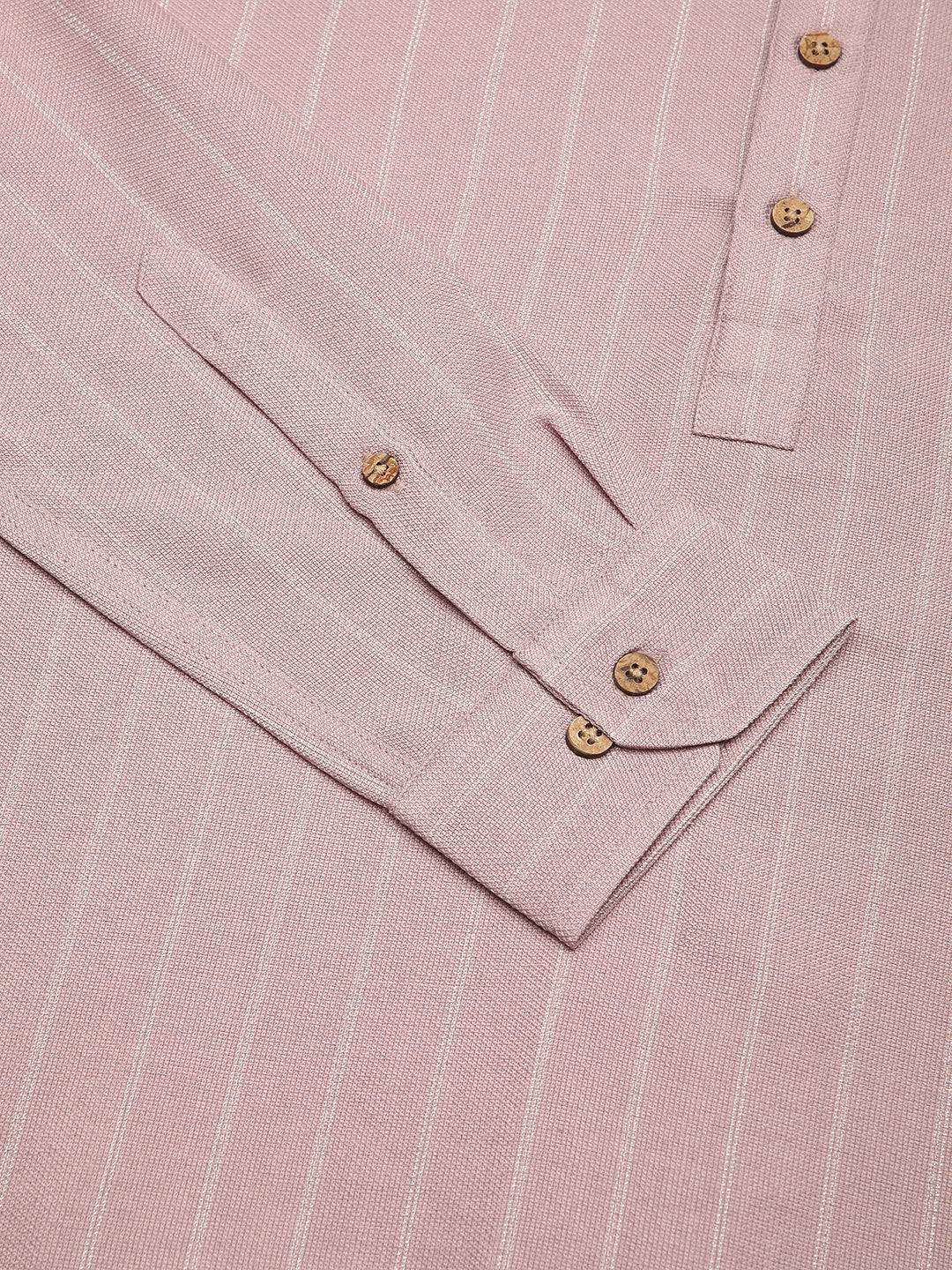Dark Pastel Pink Striped Kurta Buy only at ₹699