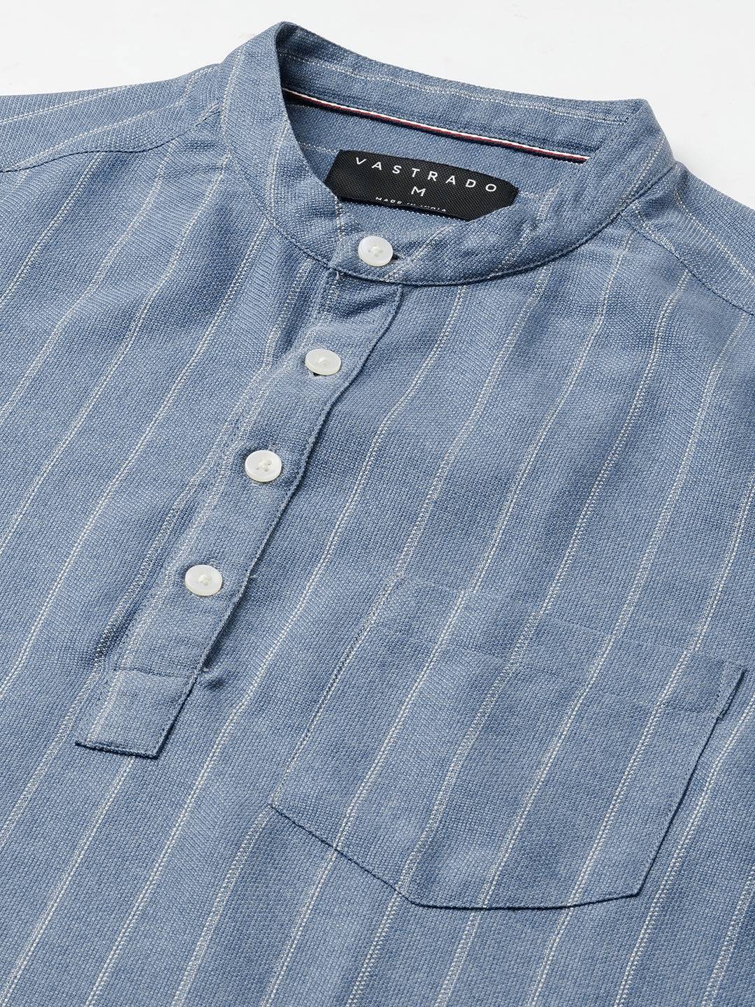 Carolina Blue Chalk Striped Kurta Buy only at ₹699