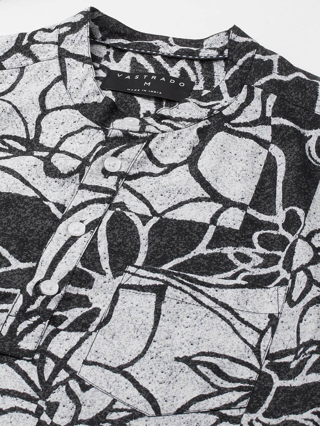 Obsidian Black Abstract Printed Kurta Buy only at ₹524