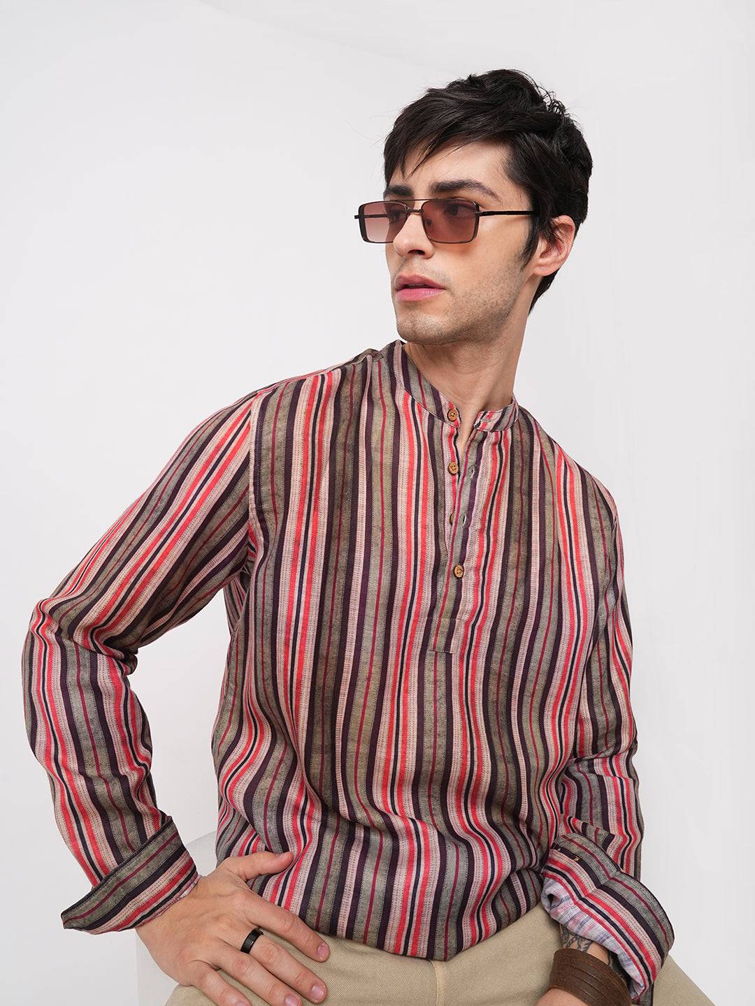 Contemporary Striped Multicolour Kurta Buy only at ₹699