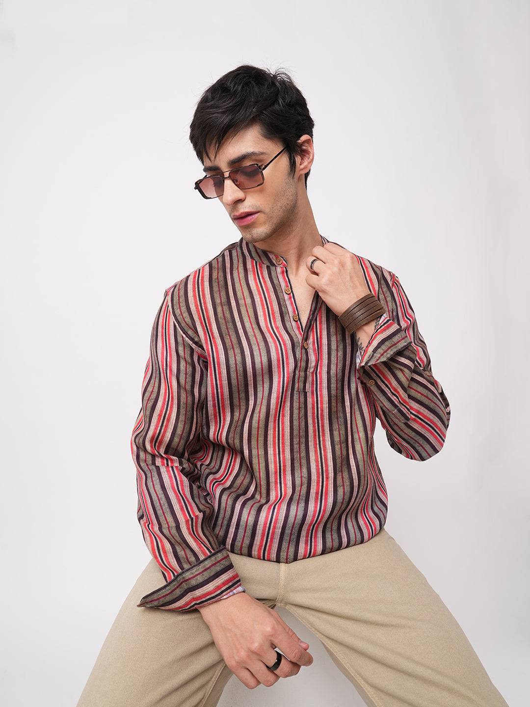 Contemporary Striped Multicolour Kurta Buy only at ₹699