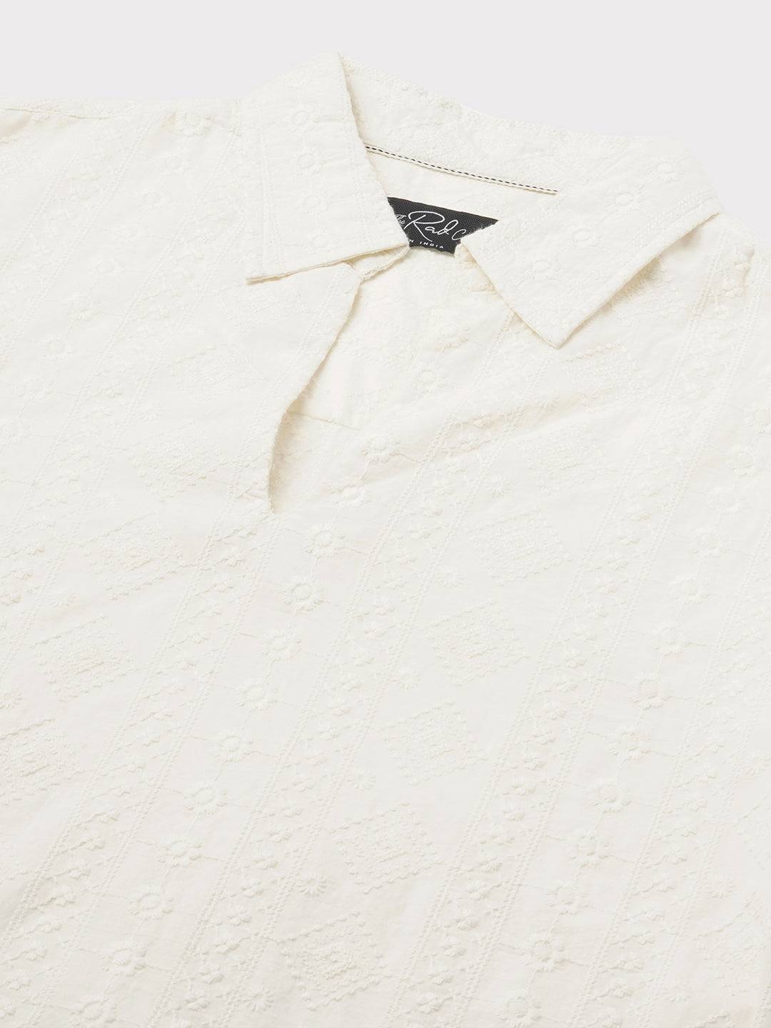 Ivory Meadow Opulent Detail Embroidery Oversized Polo Shirt Buy only at ₹799