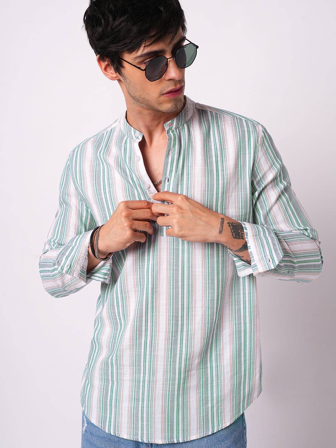 Retro Shoreline Azure Blue Kurta Buy only at ₹659