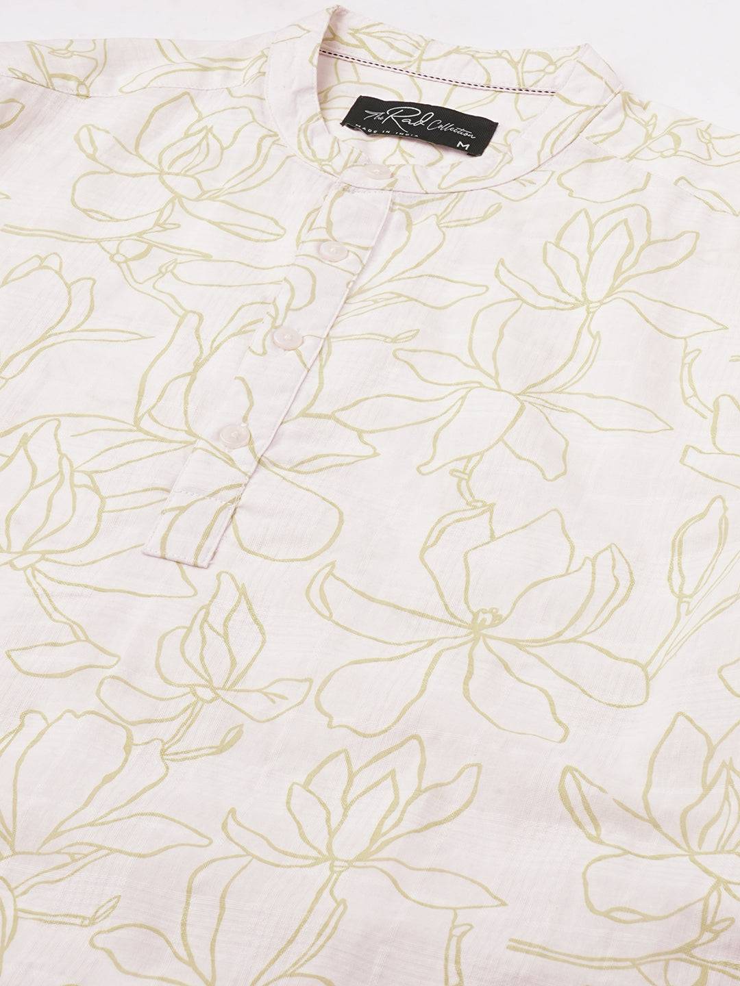 White Wildflower Sketch Kurta Buy only at ₹759