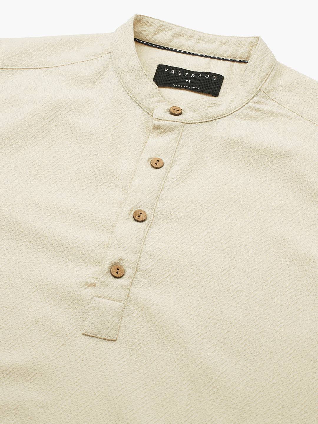 Cream Velisca Textured Kurta Buy only at ₹699