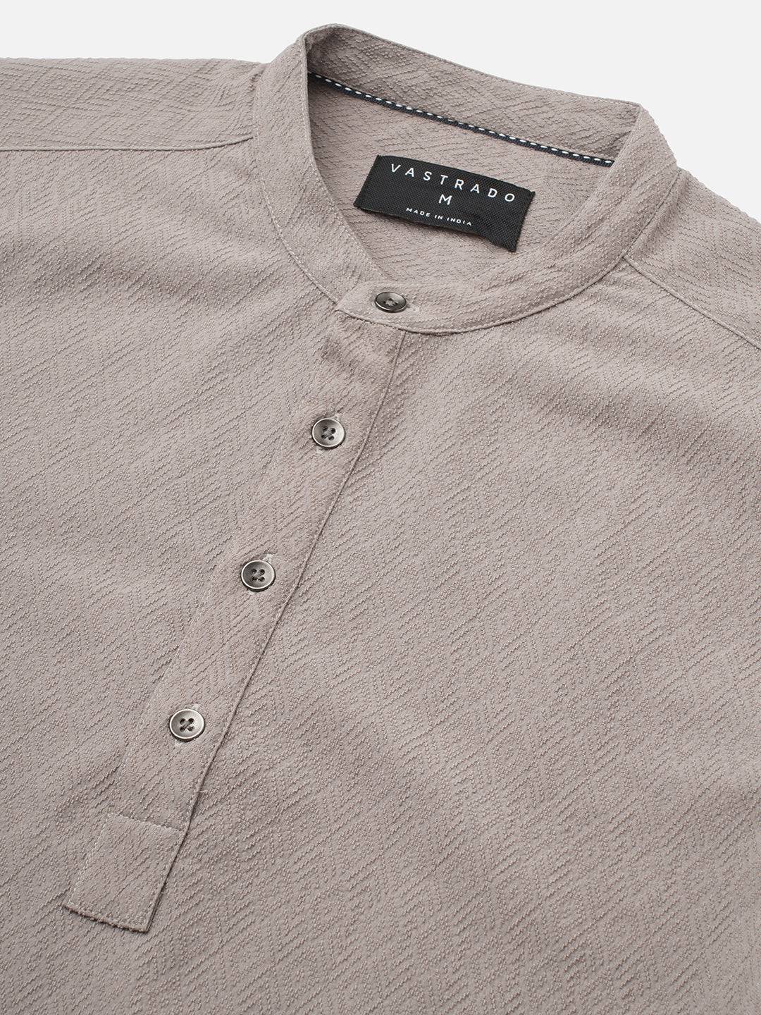 Grey Diamond Weave Textured Kurta Buy only at ₹699