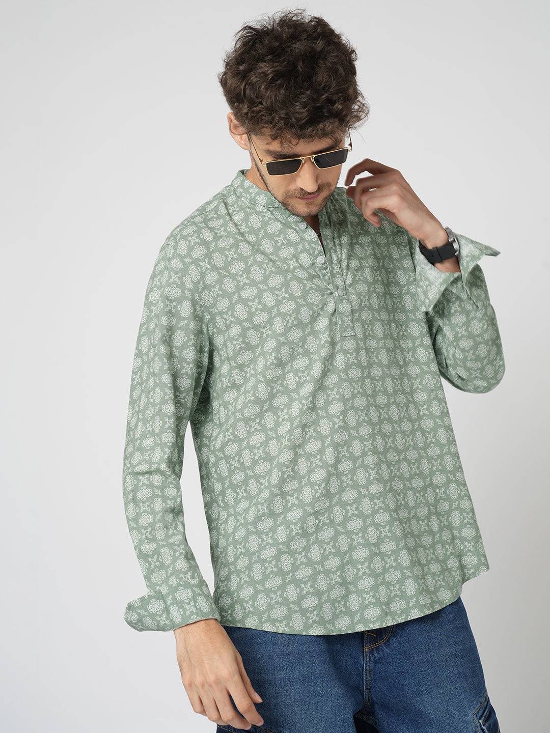 Laurel Green Boho Bloom Kurta Buy only at ₹699