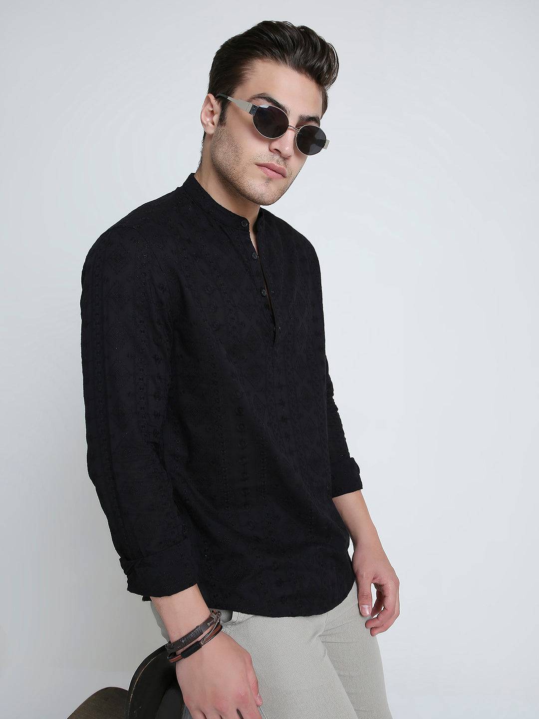 Classic Blackout Embroidered Kurta Buy only at ₹799