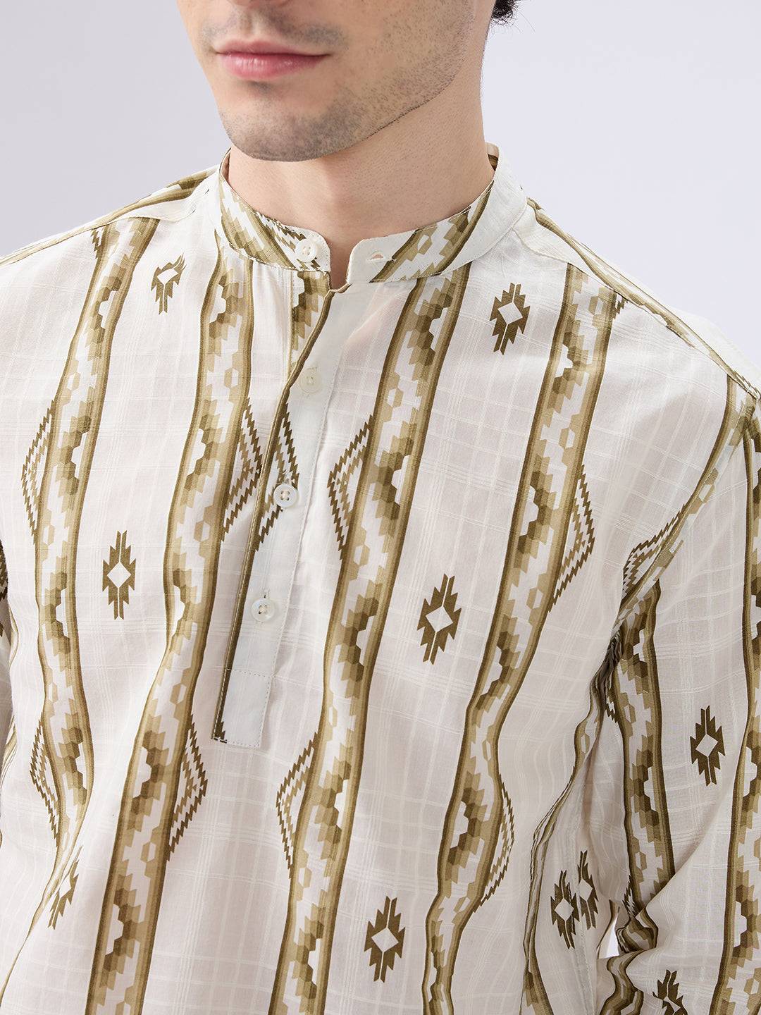 Olive Zigstone Ethno Ladderline Kurta Buy only at ₹759