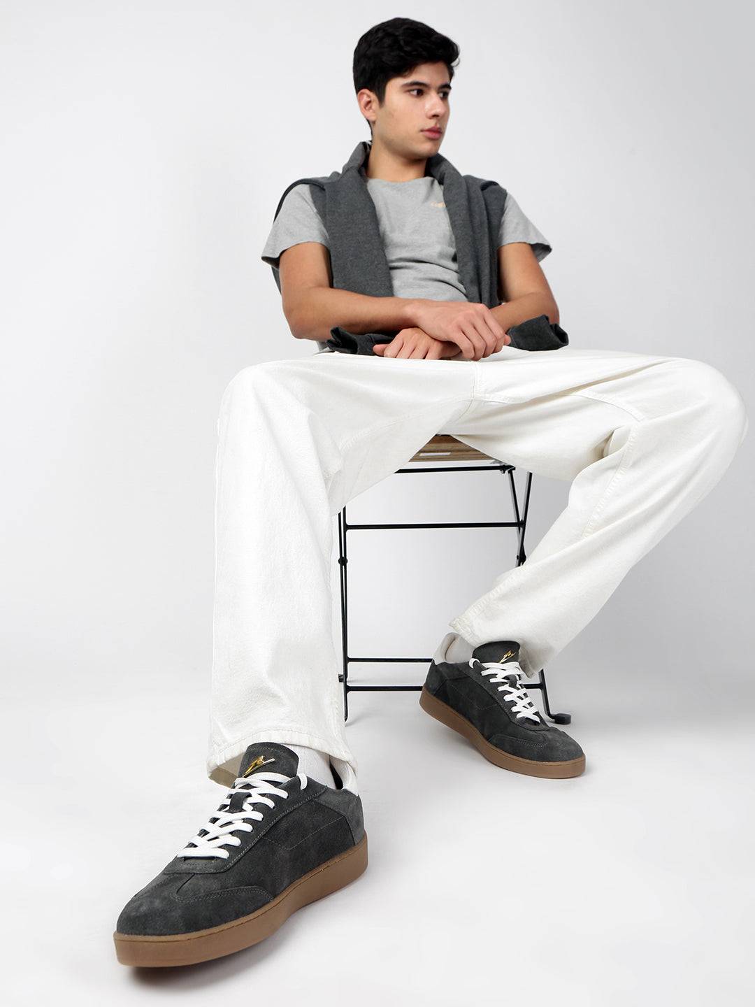 ASH - Premium LeatherCasual Sneakers - Grey