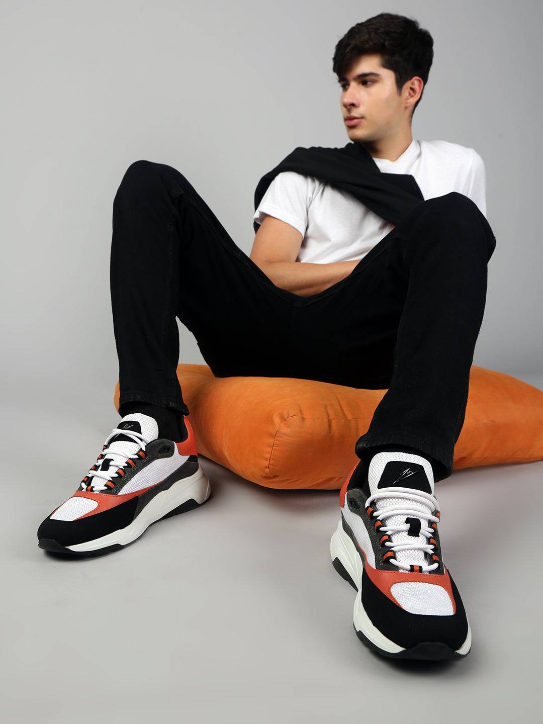 SUNFLARE - Lightweight Casual Sneakers - Orange